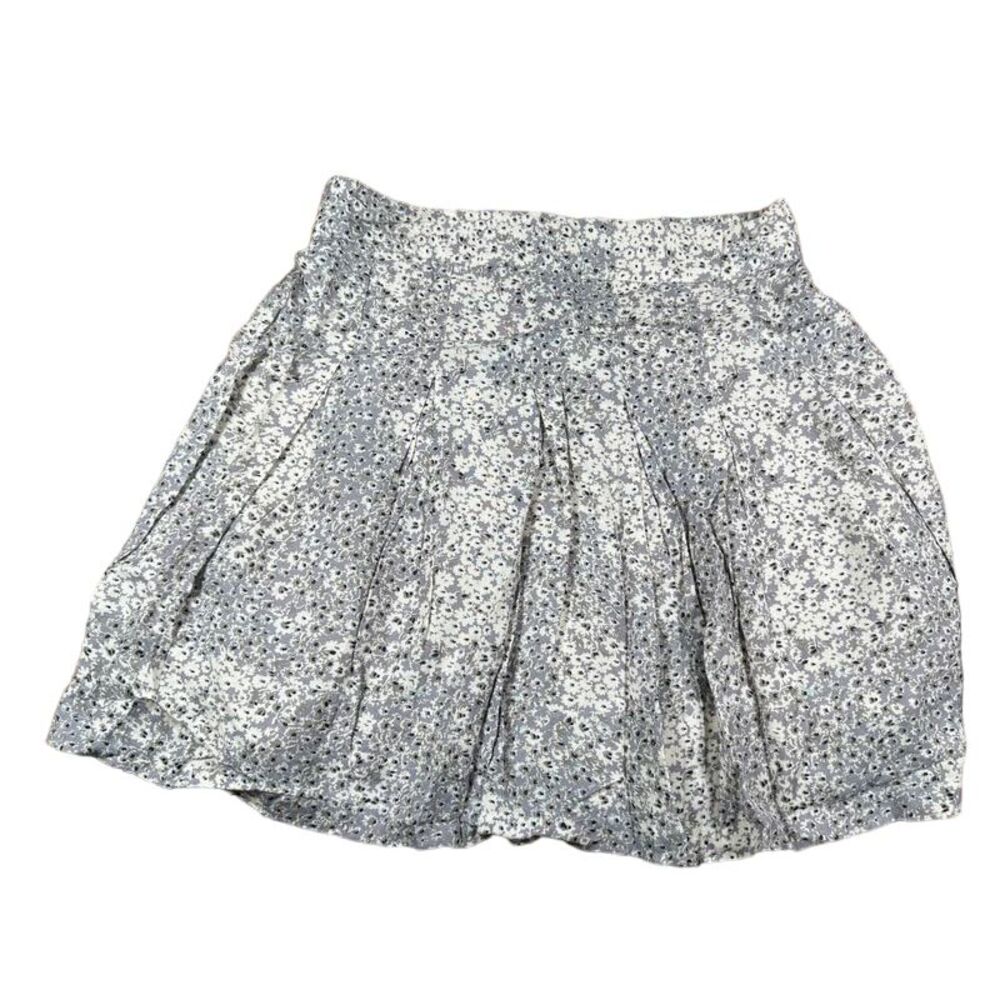 Sim & Sam Blue Ditzy‎ Floral Print Skater Skirt Flowy Summer Casual Medium